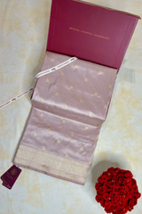 HOV HANDLOOM PURE ZARI BANARASI KATAN SILK SAREE - BUTIDAR - SMALL FULDANI - 142- 03