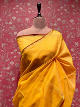 HOV HANDLOOM CHANDERI PATTU SILK SAREE - SMALL NAKSHI BORDER - 115