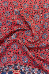 HOV AJARAKH HAND - BLOCK PRINT SAREE - VEGETABLE NATURAL DYES - COTTON SILK MULBERRY - 018