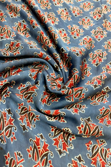 HOV Ajarakh Hand-Block Print Saree - Modal  - 007