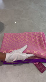 HOV Handloom Banarasi Georgette Silk Saree - All Over Jaali Design Aboli - 081