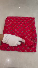 HOV Hand-Block Print Saree Modal  - 015