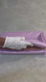 HOV EXCLUSIVE HANDLOOM BANARASI KATAN SILK SAREE - KASTURI - LAVENDER - 121