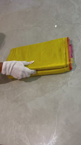 Handloom Paithani Silk Saree - Single Muniya Border Yellow