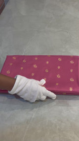 HOV EXCLUSIVE HANDLOOM KADHUA BANARASI KATAN SILK SAREE - PAISLEY BUTA JAALA PALLU - ABOLI - 123