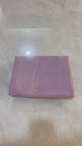 HOV HANDLOOM CHANDERI SAREE- TISSUE - ROUND BUTA - 100